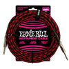 Ernie Ball Instrument Cables Ernie Ball 6398 25ft Braided Straight Instrument Cable - Red Black