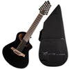 ESP Electro Acoustic Guitars Black ESP Avante Gryphon AG12 12 String Electro Acoustic Guitar With Bag