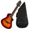 ESP Electro Acoustic Guitars Tobacco Burst ESP Avante Gryphon AG12 12 String Electro Acoustic Guitar With Bag