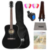 Fender Acoustic Guitar Bundles Fender CD-60S Dreadnought Acoustic Guitar with Gigbag, Tuner, Strap, Polishing Cloth, Picks & E book