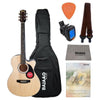 Fender Acoustic Guitar Bundles Bundle Fender SA 135C 39" 6 String Acoustic Guitar with gigbag, tuner, strap, picks, polishing clock & Ebook