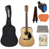 Fender Acoustic Guitar Bundles Natural Fender CD 60 Dread V3 DS 6 String Acoustic Guitar Bundle with Dust Cover, Tuner, Cloth, Strap, Picks & Ebook