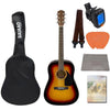 Fender Acoustic Guitar Bundles Sunburst Fender CD 60 Dread V3 DS 6 String Acoustic Guitar Bundle with Dust Cover, Tuner, Cloth, Strap, Picks & Ebook