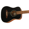 Fender Acoustic Guitars Black Top Fender Limited Edition Redondo Mini Acoustic Guitar with Gig Bag