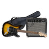 Fender Electric Guitars Bundles Fender Squier Affinity Series 6 String Stratocaster HSS Electric Guitar Pack With Gigbag & Amplifier