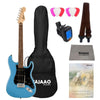 Fender Electric Guitars Bundles Fender Squier Sonic Stratocaster Electric Guitar Bundle With Gigbag, Polishing Cloth, Picks, Strap, Tuner & Ebook