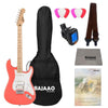 Fender Electric Guitars Bundles Fender Squier Sonic Stratocaster Electric Guitar Bundle With Gigbag, Polishing Cloth, Picks, Strap, Tuner & Ebook