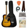 Fender Electro Acoustic Guitar Bundles Sunburst Fender FA-125CE Dreadnought Electro Acoustic Guitar Bundle With Gigbag, Cable, Picks, Strap and Polishing Cloth