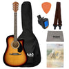 Fender Electro Acoustic Guitar Bundles Sunburst Fender FA-125CE Dreadnought Electro Acoustic Guitar  Bundle with Gigbag, Picks, Strap and Polishing Cloth