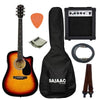 Fender Electro Acoustic Guitar Bundles Sunburst Fender SA105CE Electro - Acoustic Guitar Bundle with Guitar Amplifier