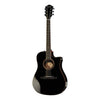 Fender Electro Acoustic Guitars Black High Gloss Fender F-1020SCE Dreadnought Cutaway Electro Acoustic Guitar