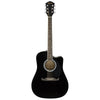 Fender Electro Acoustic Guitars Black / SINGLE Fender FA-125CE Dreadnought Cutaway Electro Acoustic Guitar