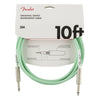 Fender Guitar Cables 10Ft / Surf Green Fender Original Series Straight to Straight Instrument Connector Cables