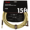 Fender Guitar Cables Fender 0990820086 15 Feet Deluxe Series Instrument Cable Straight/Angle- Tweed