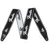 Fender Guitar Straps Black and White Fender 2 Inch WeighLess Running Logo Guitar Strap