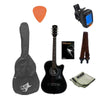 GC Acoustic Guitar Bundles Black GC 38C Acoustic Guitar Starter Pack With E-Book