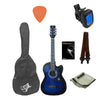 GC Acoustic Guitar Bundles Blue Burst GC 38C Acoustic Guitar Starter Pack With E-Book