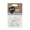 Gibson Picks Gibson APRW12-74 White Pearloid Picks- Pack of 12