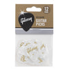 Gibson Picks Gibson APRW12-74 White Pearloid Picks- Pack of 12