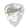 Gibson Picks Thin Gibson APRW12-74 White Pearloid Picks- Pack of 12