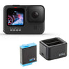 Gopro Action Cameras Hero9 + Battery + Dual Charger GoPro Hero 9 Black 5k Video 20MP Streaming Action Camera