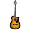 Granada Acoustic Guitars Vintage Sunburst Granada GL112C-F Medium Cutaway 6 String Acoustic Guitar