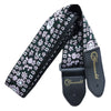 Granada Guitar Straps Black Granada GS03 Jacquard Woven Fabric Guitar Strap - Black