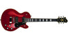 Hagstrom Electric Guitars Wild Cherry Transparent Hagstrom Tremar Super Swede Model 6 String Electric Guitar Black