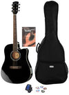 Harley Benton Acoustic Guitars Harley Benton HBD120CEBK Bundle UK