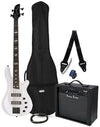 Harley Benton Bass Guitars Harley Benton B-450 White Bundle 1