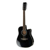 Harley Benton Electro Acoustic Guitars Black Harley Benton HBD200-12 Dreadnought Cutaway Electro Acoustic Guitar