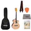 Havana Acoustic Guitar Bundles BUNDLE / Natural Havana FA391c 39 inch Cutaway Acoustic Guitar with Gigbag, Strap, Picks, Polishing Cloth & Ebook