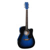 Havana Electro Acoustic Guitars Blue Sunburst Havana 41-Inch Cutaway Electro Acoustic Guitar with 5 Band EQ & GT-3 Tuner