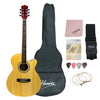 Henrix Acoustic Guitars Acoustic / Natural Henrix PRO 40C 40-Inch Cutaway Acoustic Guitar with Dual Action Truss Rod, Gigbag, Picks, String Set, Strap, Cloth & Ebook