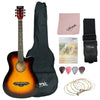 Henrix Acoustic Guitars Acoustic / Sunburst / Right Handed Henrix PRO 38C 38 Inch 6 String Cutaway Acoustic Guitar