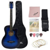 Henrix Acoustic Guitars Henrix 38C 38 inch Cutaway Acoustic Guitar with Dual Action Truss Rod, Gigbag, Picks, String Set, Strap, Cloth & Ebook - Open Box