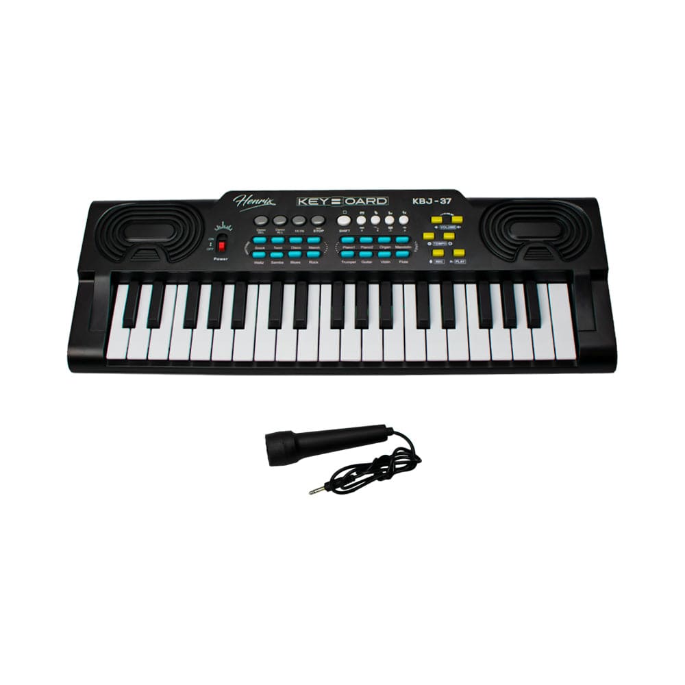 Henrix Portable Keyboards Black Henrix KBJ-37 37 Key Junior Keyboard with Microphone