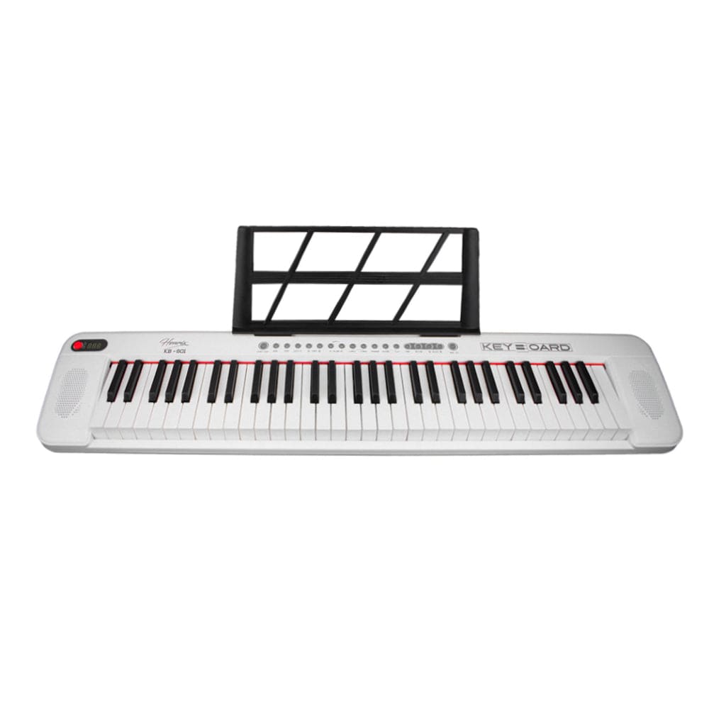 Henrix Portable Keyboards Henrix KB-601 Portable 61 Full Size Keys Keyboard with Adapter and Microphone