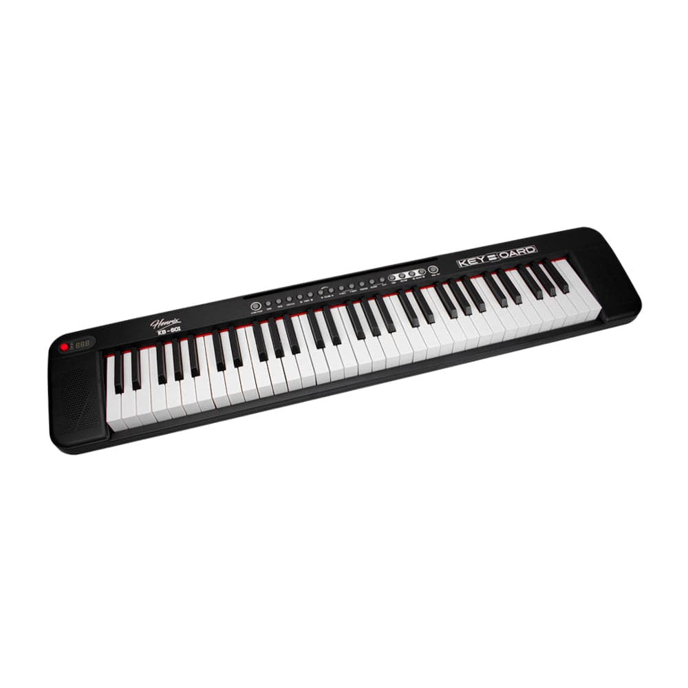 Henrix Portable Keyboards Henrix KB-601 Portable 61 Full Size Keys Keyboard with Adapter and Microphone