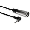 Hosa Microphone Cables Hosa XVM105M Right Angle 3.5 mm TRS to XLR3M Microphone Cable- 5 Ft