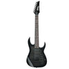 Ibanez Electric Guitars Ibanez GRG7221QA RG Series 7-String Electric Guitar - Transparent Black Sunburst