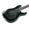 Ibanez Electric Guitars Ibanez GRG7221QA RG Series 7-String Electric Guitar - Transparent Black Sunburst