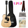 Ibanez Electro Acoustic Guitar Bundles Natural High Gloss Ibanez PF15ECE PF Performance Series Cutaway Dreadnought Electro Acoustic Guitar Bundle with Gigbag, Picks, Strap and Polishing Cloth