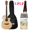 Ibanez Electro Acoustic Guitar Bundles Natural Ibanez AEG8E Electro-Acoustic Guitar Bundle with Gigbag, Picks, Strap and Polishing Cloth