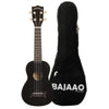 Kala Ukulele Bundles Charcoal Black Sparkle Kala MK-SD Makala Soprano Ukulele With Bajaao UB-S Gig Bag