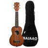 Kala Ukulele Bundles Kala Makala MK-S Soprano Ukulele With Bajaao UB-S Gig Bag