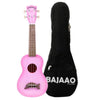 Kala Ukulele Bundles Pink Burst Kala MK-SD Makala Soprano Ukulele With Bajaao UB-S Gig Bag