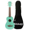 Kala Ukulele Bundles Surf Green Kala MK-SS Makala Soprano Ukulele With Bajaao UB-S Gig Bag