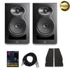 Kali Audio Monitor Speaker Bundles Black Kali Audio LP-6 2nd Wave Lone Pine Series 6.5" Active Studio Monitor with Isolation Pads, Cables, and Ebook - Pair