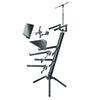 Konig & Meyer Keyboard Stands Konig & Meyer 18860 Spider Pro Double Keyboard Stand - Black Anodized